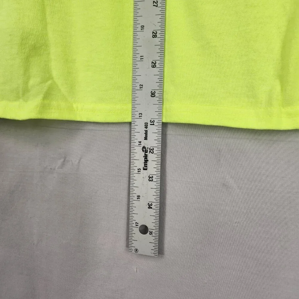 High Visibility Long Sleeve Tee Men's 2XL Frito Lay Jerzees Dri Power Yellow - Picture 6 of 7